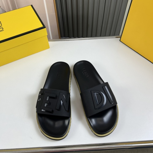 Wholesale Fendi Slippers For Men #1221362 $45.00 USD, Wholesale Quality Replica Fendi Slippers