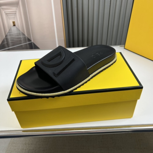 Replica Fendi Slippers For Men #1221362 $45.00 USD for Wholesale