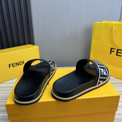 Replica Fendi Slippers For Men #1221382 $45.00 USD for Wholesale