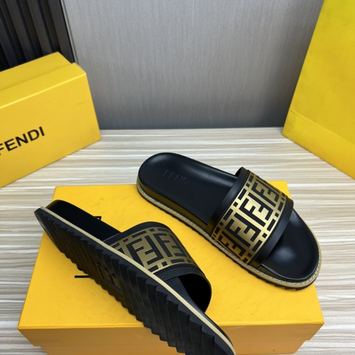 Replica Fendi Slippers For Men #1221392 $45.00 USD for Wholesale