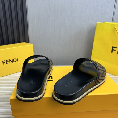 Replica Fendi Slippers For Men #1221393 $45.00 USD for Wholesale