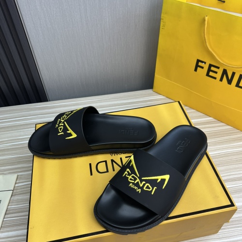 Replica Fendi Slippers For Men #1221398 $52.00 USD for Wholesale