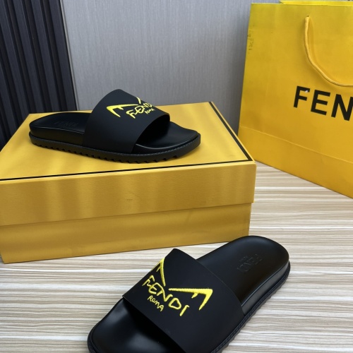 Replica Fendi Slippers For Men #1221398 $52.00 USD for Wholesale