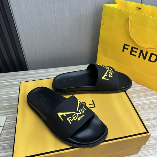 Replica Fendi Slippers For Men #1221398 $52.00 USD for Wholesale