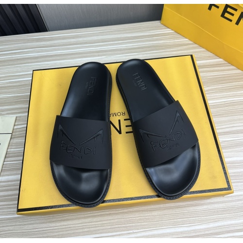 Wholesale Fendi Slippers For Men #1221401 $52.00 USD, Wholesale Quality Replica Fendi Slippers