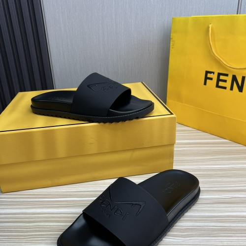 Replica Fendi Slippers For Men #1221401 $52.00 USD for Wholesale