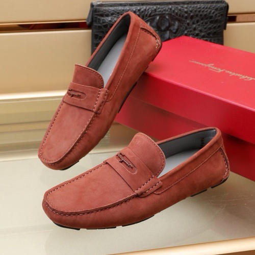 Wholesale Salvatore Ferragamo Leather Shoes For Men #1221525 $118.00 USD, Wholesale Quality Replica Salvatore Ferragamo Leather Shoes