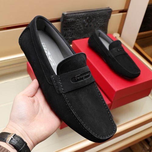 Replica Salvatore Ferragamo Leather Shoes For Men #1221526 $118.00 USD for Wholesale