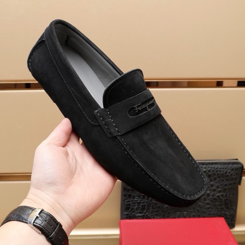 Replica Salvatore Ferragamo Leather Shoes For Men #1221526 $118.00 USD for Wholesale