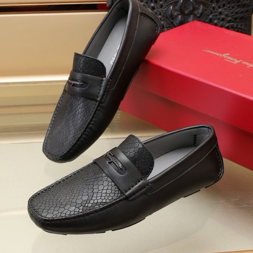 Wholesale Salvatore Ferragamo Leather Shoes For Men #1221530 $118.00 USD, Wholesale Quality Replica Salvatore Ferragamo Leather Shoes