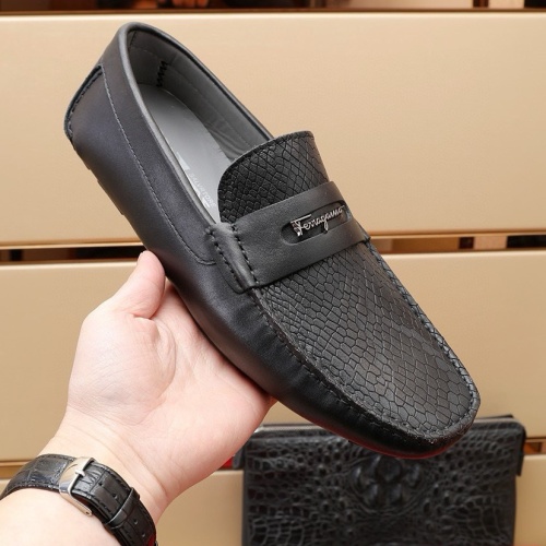 Replica Salvatore Ferragamo Leather Shoes For Men #1221530 $118.00 USD for Wholesale