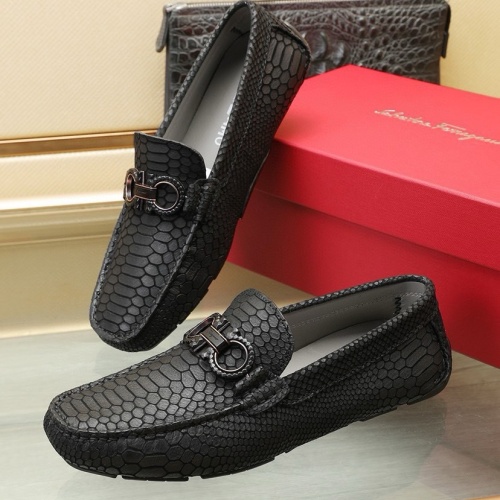 Wholesale Salvatore Ferragamo Leather Shoes For Men #1221531 $118.00 USD, Wholesale Quality Replica Salvatore Ferragamo Leather Shoes