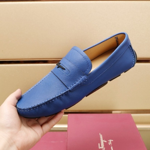 Replica Salvatore Ferragamo Leather Shoes For Men #1221541 $118.00 USD for Wholesale