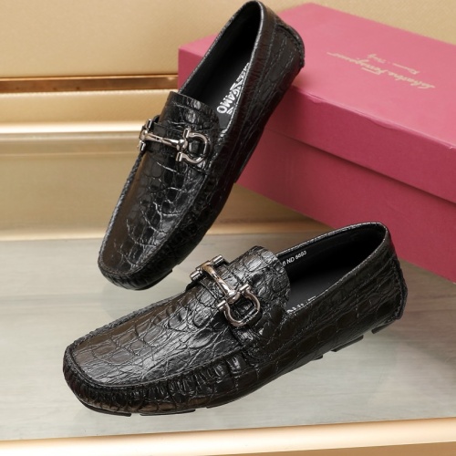 Wholesale Salvatore Ferragamo Leather Shoes For Men #1221546 $118.00 USD, Wholesale Quality Replica Salvatore Ferragamo Leather Shoes