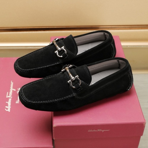 Wholesale Salvatore Ferragamo Leather Shoes For Men #1221557 $118.00 USD, Wholesale Quality Replica Salvatore Ferragamo Leather Shoes