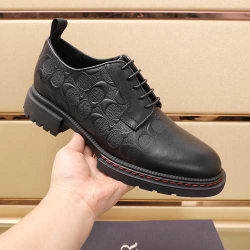 Replica Christian Dior Leather Shoes For Men #1221598 $98.00 USD for Wholesale