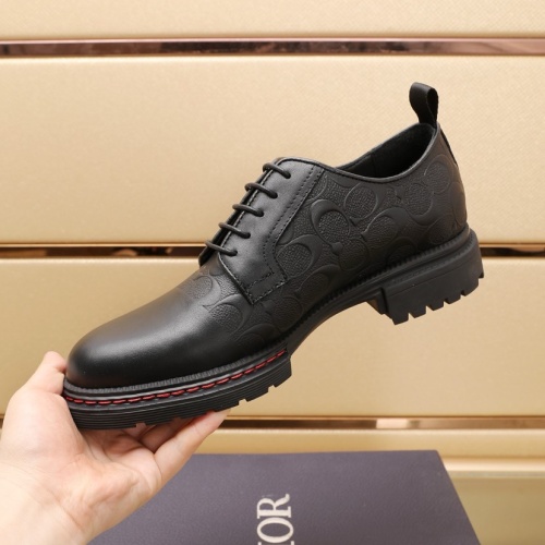 Replica Christian Dior Leather Shoes For Men #1221598 $98.00 USD for Wholesale