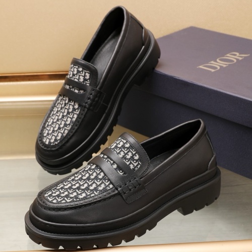 Wholesale Christian Dior Leather Shoes For Men #1221601 $96.00 USD, Wholesale Quality Replica Christian Dior Leather Shoes