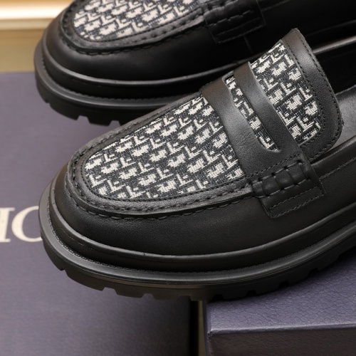 Replica Christian Dior Leather Shoes For Men #1221601 $96.00 USD for Wholesale