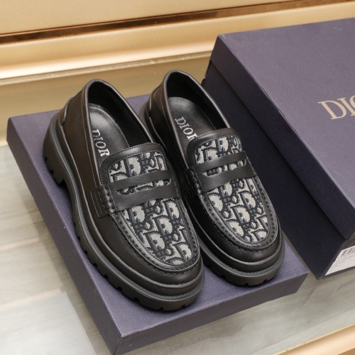 Replica Christian Dior Leather Shoes For Men #1221603 $96.00 USD for Wholesale