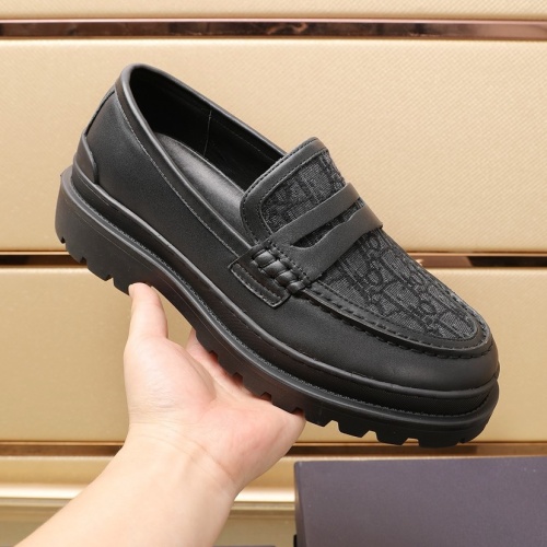 Replica Christian Dior Leather Shoes For Men #1221604 $96.00 USD for Wholesale