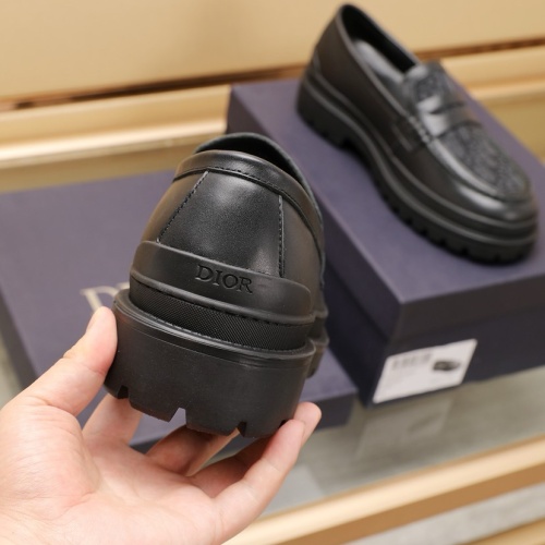 Replica Christian Dior Leather Shoes For Men #1221604 $96.00 USD for Wholesale