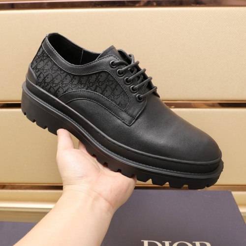 Replica Christian Dior Leather Shoes For Men #1221606 $98.00 USD for Wholesale