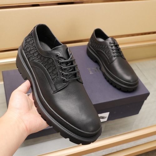 Replica Christian Dior Leather Shoes For Men #1221606 $98.00 USD for Wholesale