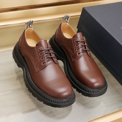 Replica Christian Dior Leather Shoes For Men #1221607 $102.00 USD for Wholesale