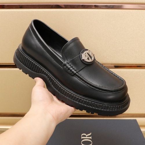 Replica Christian Dior Leather Shoes For Men #1221609 $102.00 USD for Wholesale