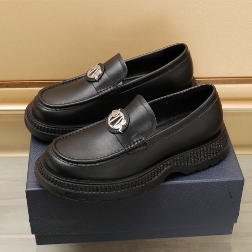 Replica Christian Dior Leather Shoes For Men #1221609 $102.00 USD for Wholesale