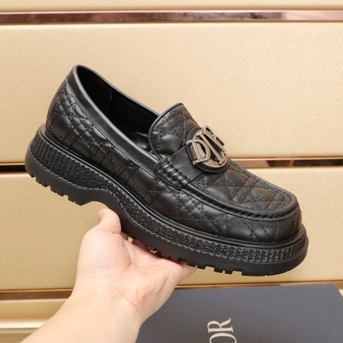 Replica Christian Dior Leather Shoes For Men #1221614 $108.00 USD for Wholesale