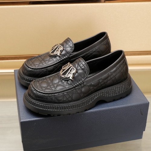 Replica Christian Dior Leather Shoes For Men #1221614 $108.00 USD for Wholesale