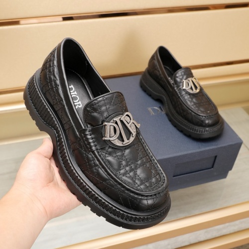 Replica Christian Dior Leather Shoes For Men #1221614 $108.00 USD for Wholesale