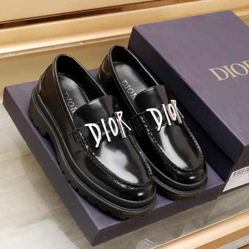 Replica Christian Dior Leather Shoes For Men #1221621 $98.00 USD for Wholesale