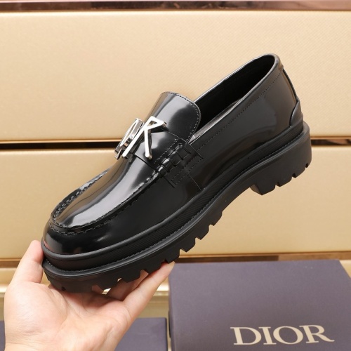 Replica Christian Dior Leather Shoes For Men #1221621 $98.00 USD for Wholesale