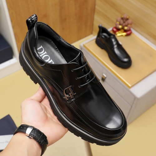 Replica Christian Dior Leather Shoes For Men #1221736 $92.00 USD for Wholesale