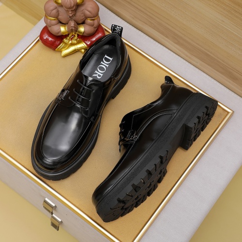 Replica Christian Dior Leather Shoes For Men #1221736 $92.00 USD for Wholesale