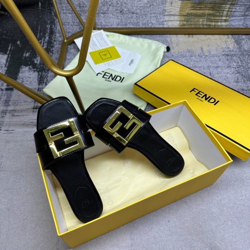 Replica Fendi Slippers For Women #1221755 $85.00 USD for Wholesale