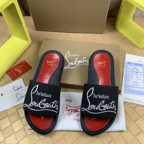 Wholesale Christian Louboutin CL Slippers For Men #1221756 $68.00 USD, Wholesale Quality Replica Christian Louboutin CL Slippers