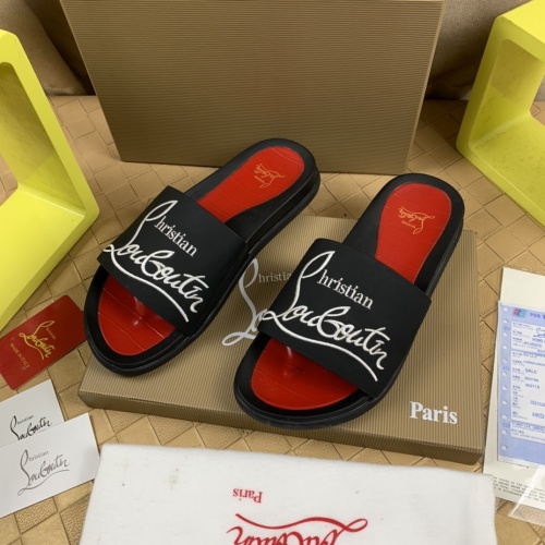 Replica Christian Louboutin CL Slippers For Men #1221756 $68.00 USD for Wholesale