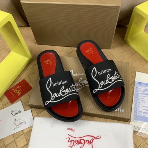 Replica Christian Louboutin CL Slippers For Men #1221756 $68.00 USD for Wholesale