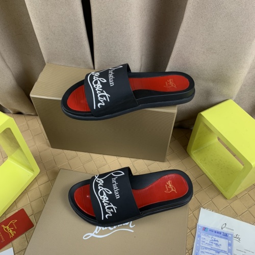 Replica Christian Louboutin CL Slippers For Men #1221756 $68.00 USD for Wholesale