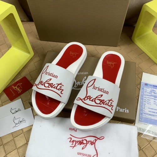 Wholesale Christian Louboutin CL Slippers For Men #1221757 $68.00 USD, Wholesale Quality Replica Christian Louboutin CL Slippers