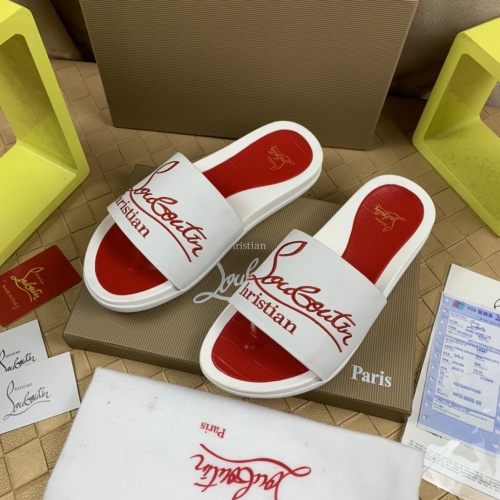 Replica Christian Louboutin CL Slippers For Men #1221760 $68.00 USD for Wholesale