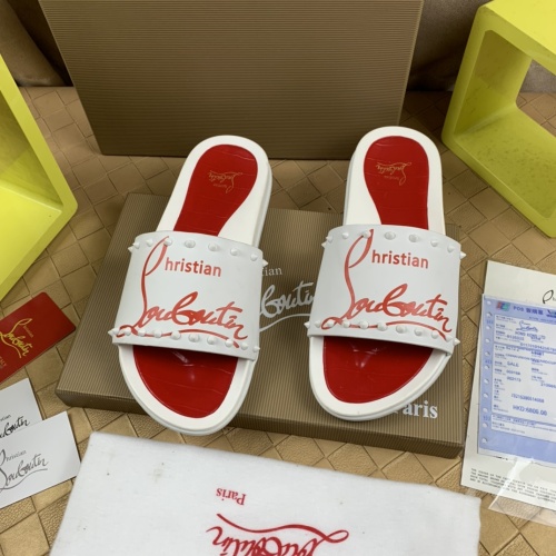 Wholesale Christian Louboutin CL Slippers For Men #1221761 $68.00 USD, Wholesale Quality Replica Christian Louboutin CL Slippers