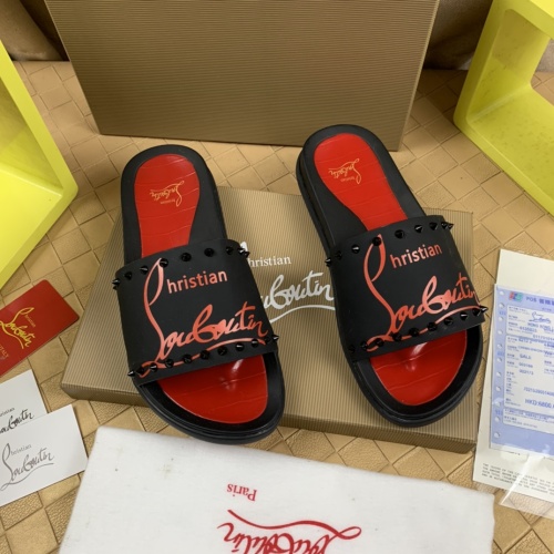 Replica Christian Louboutin CL Slippers For Men #1221762 $68.00 USD for Wholesale