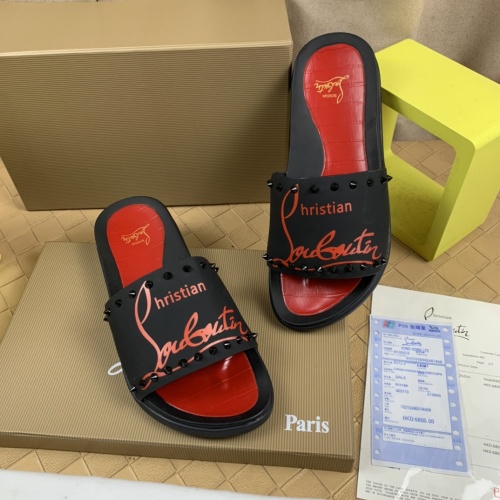 Replica Christian Louboutin CL Slippers For Men #1221762 $68.00 USD for Wholesale