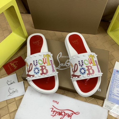 Wholesale Christian Louboutin CL Slippers For Men #1221763 $68.00 USD, Wholesale Quality Replica Christian Louboutin CL Slippers