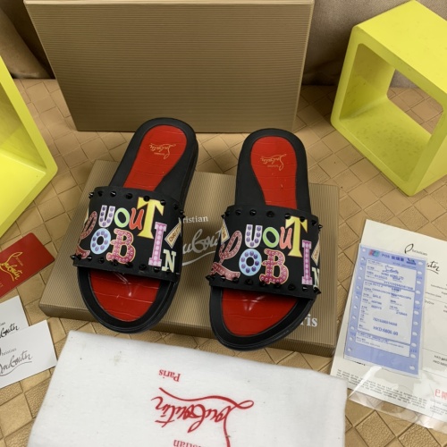 Wholesale Christian Louboutin CL Slippers For Men #1221764 $68.00 USD, Wholesale Quality Replica Christian Louboutin CL Slippers